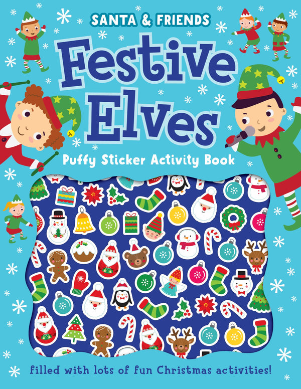 Santa & Friends Festive Elves Puffy Sticker Book