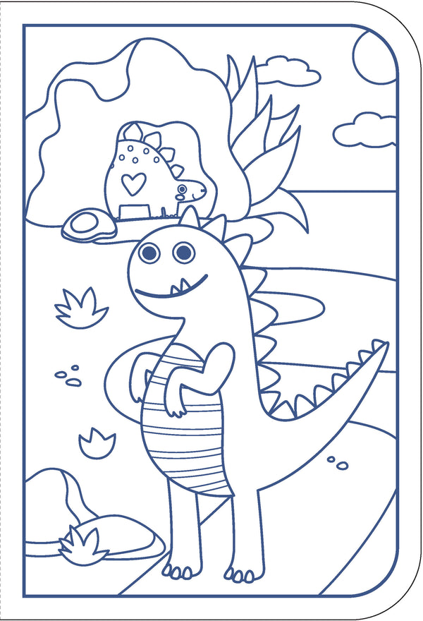 Markerific Jr. - Colour Me Carry Case - Dancing Dinosaurs