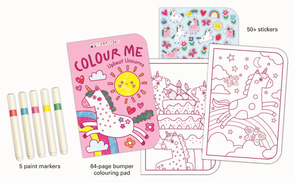 Markerific Jr. - Colour Me Carry Case - Upbeat Unicorns