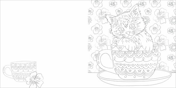 Adult Colouring Book - Cosy Cats