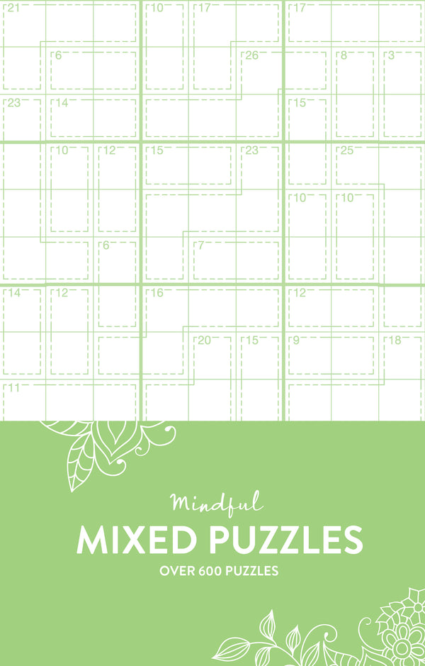 Mindful 600 Puzzles - Mixed Puzzles - Pastel Green