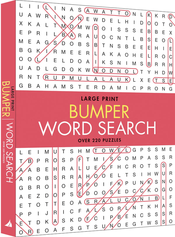 Large Print Bumper Puzzle Book - Word Search (orange banner)