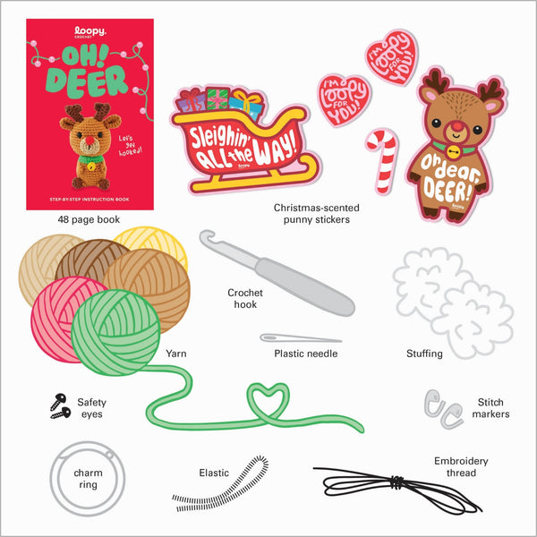 Loopy Crochet Book & Kit - Oh! Deer