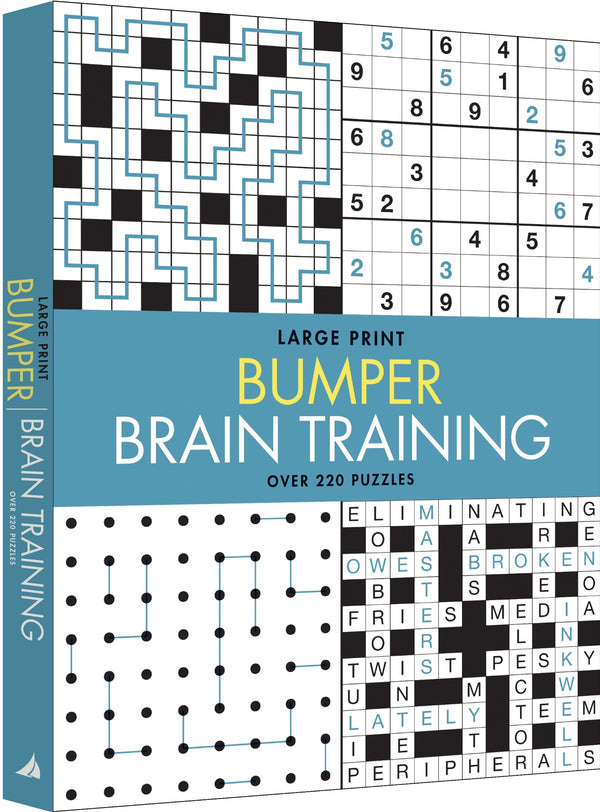 Large Print Bumper Puzzle Book - Brain Training (blue banner)