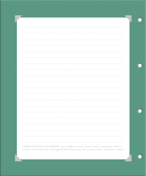 Just In Case - Document Folio
