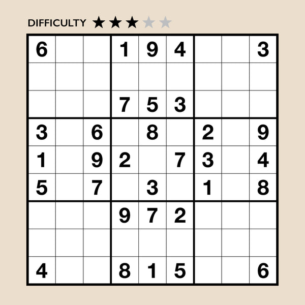 Train Your Brain - Puzzle a Day! - Sudoku