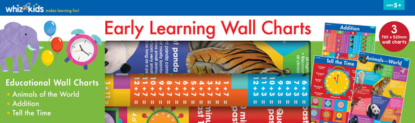 Whiz Kids 3 Pack Wall Charts - Early Learning