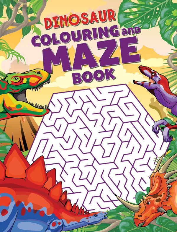 Colouring and Mazes - Dinosaur