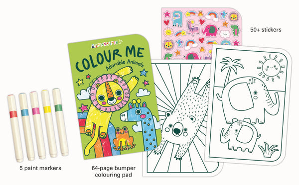Markerific Jr. - Colour Me Carry Case - Adorable Animals
