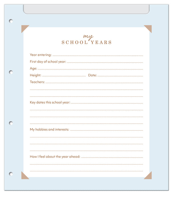 My School Years Journal