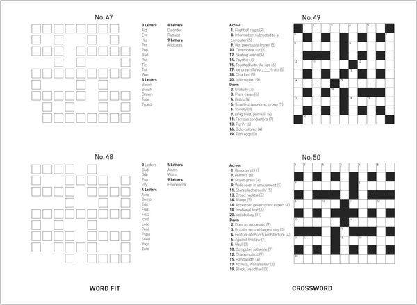 500 Puzzles Book - Brain Training - Pink & Orange Geometric