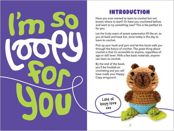 Loopy Crochet Book & Kit - Happy Capy
