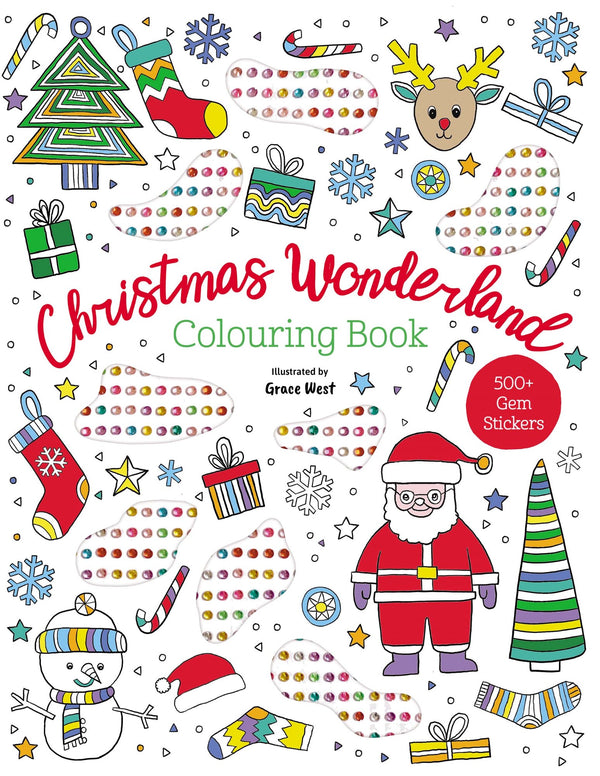 Gem Sticker Colouring Book - Christmas Wonderland