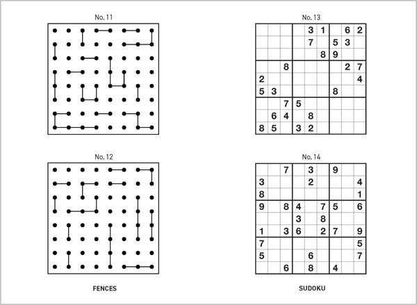 500 Puzzles Book - Brain Training - Pink & Orange Geometric
