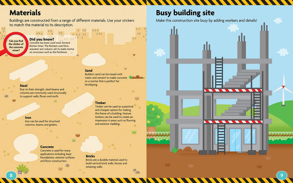 FunFacts - Sticker Activity Book - Construction