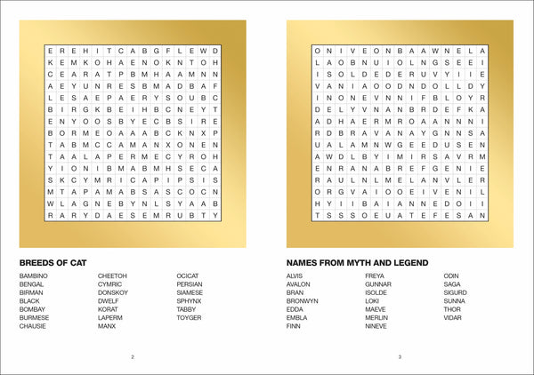 Colour Block Puzzle Book - Word Search - Gold
