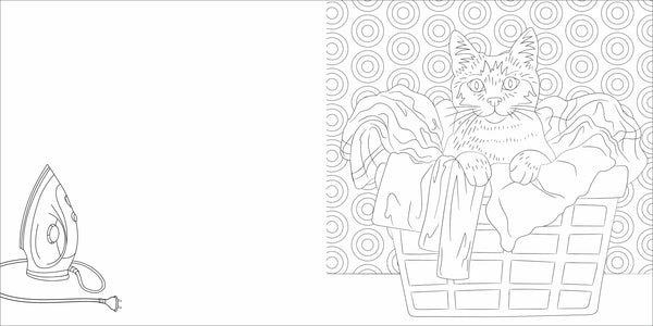 Adult Colouring Book - Cosy Cats