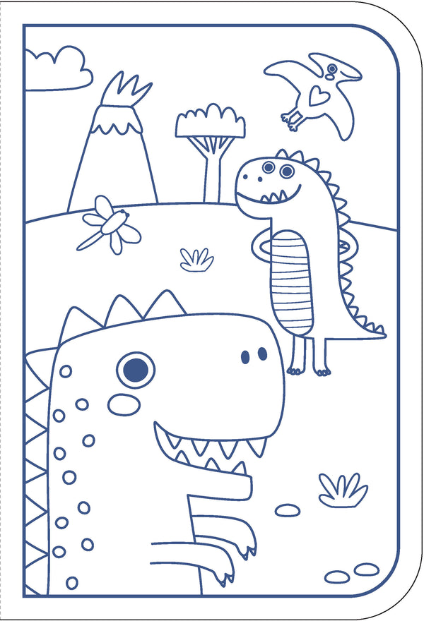 Markerific Jr. - Colour Me Carry Case - Dancing Dinosaurs