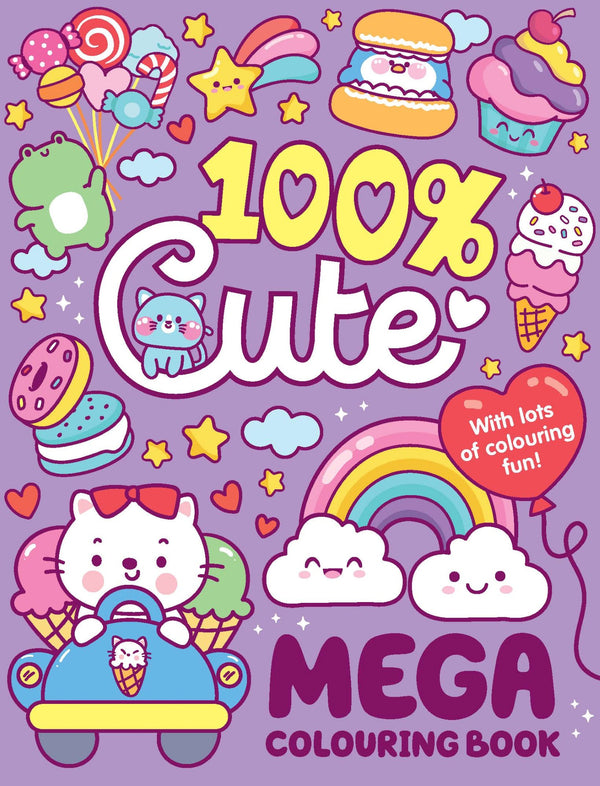 100% Cute - Mega Colouring Book
