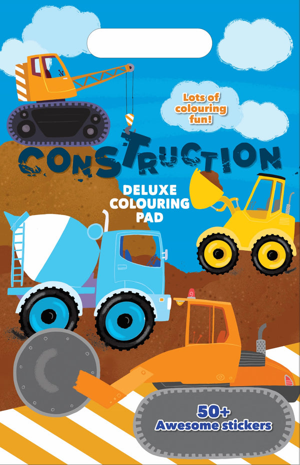 Deluxe Colouring Pad - Construction (A4)